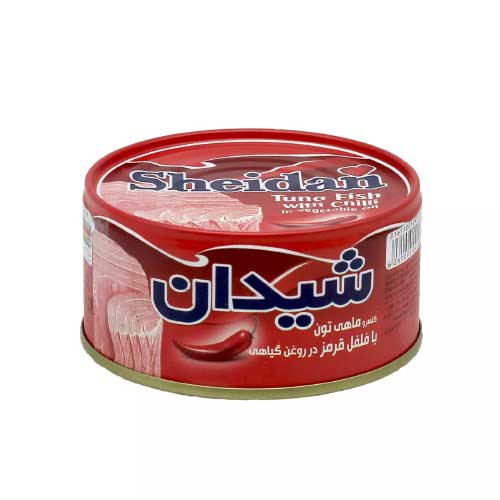 کنسرو تن ماهی با فلفل قرمز شیدان ۱۸۰ گرم