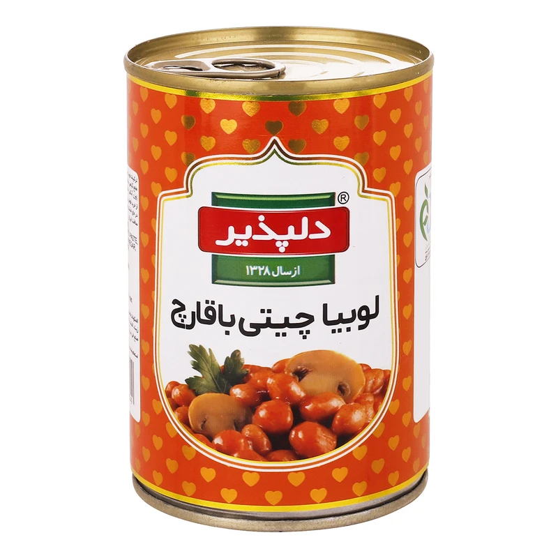 کنسرو لوبیا با قارچ دلپذیر ۴۲۰ گرم